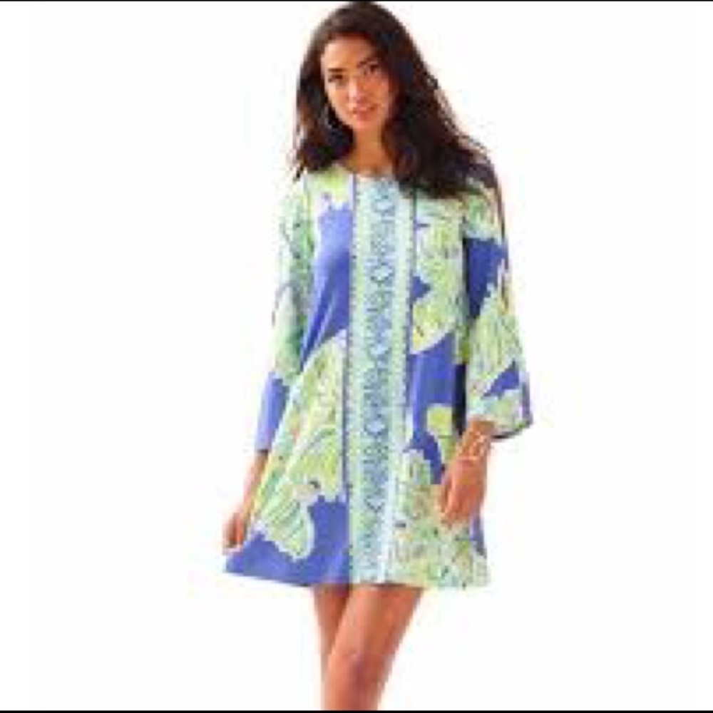 Lilly Pulitzer Peekaboo Long Sleeve resort dress L
